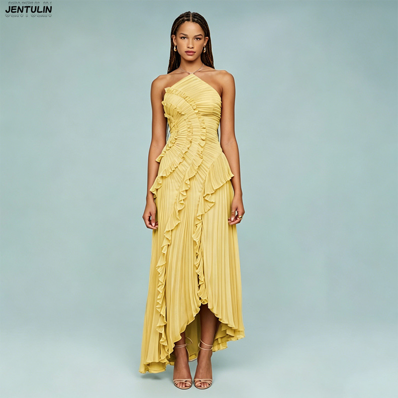 Gaun Prom A-Line Halter Ungu E - Y2K Backless Halter Mini Dress ulasan dan harga