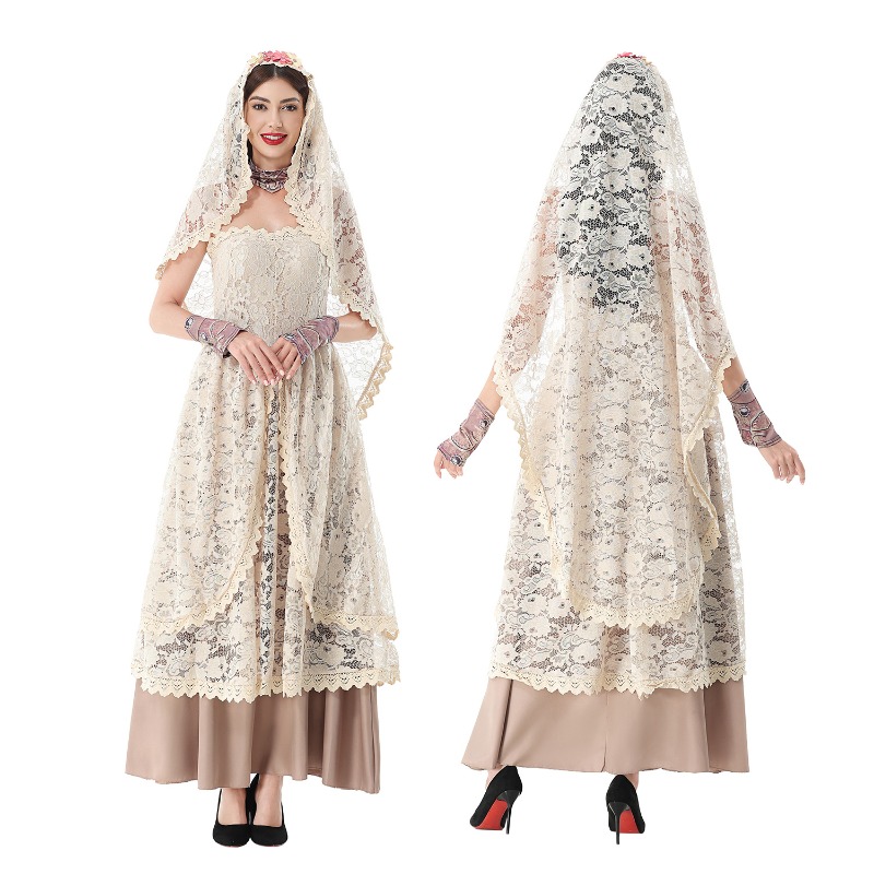 Gaun Maxi Berenda Vintage untu - Dresses ulasan dan harga