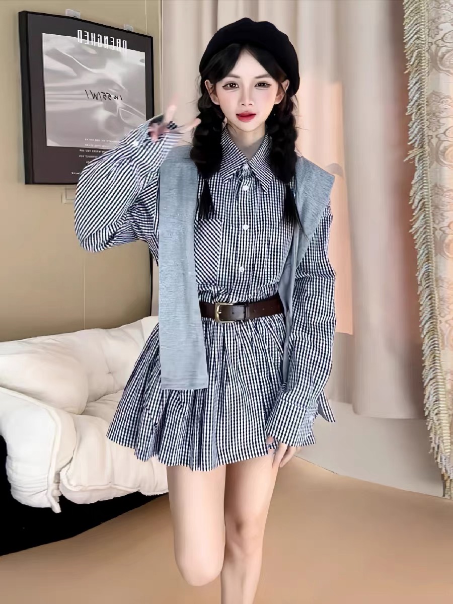 Gaun Kemeja Gaya Korea Awal Mu - Korean Style A Line Shirt Dress ulasan dan harga