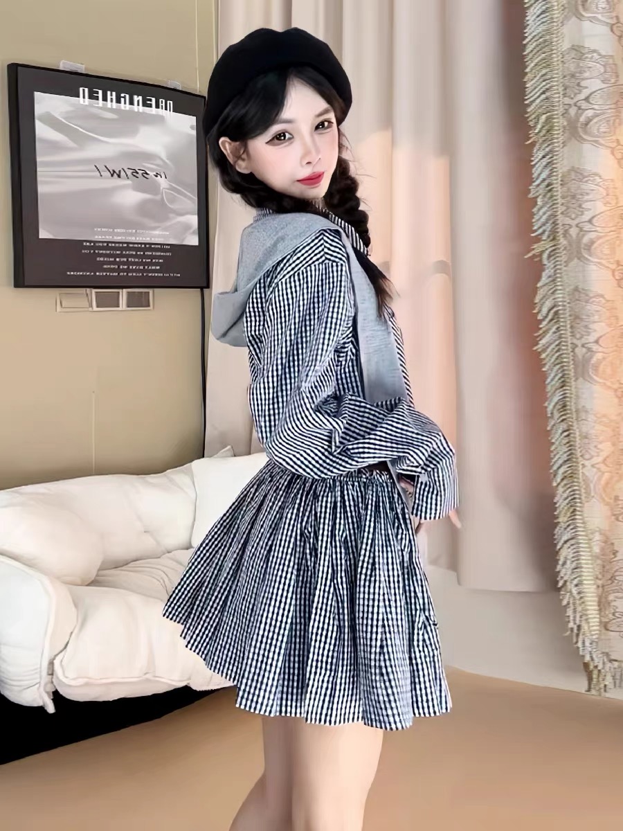 Gaun Kemeja Gaya Korea Awal Mu - Korean Style A Line Shirt Dress ulasan dan harga