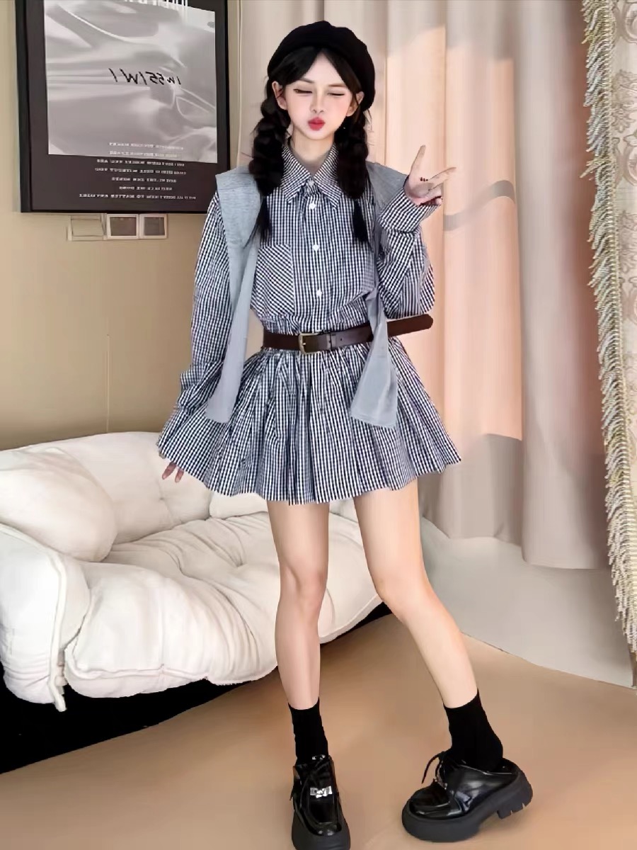 Gaun Kemeja Gaya Korea Awal Mu - Korean Style A Line Shirt Dress ulasan dan harga